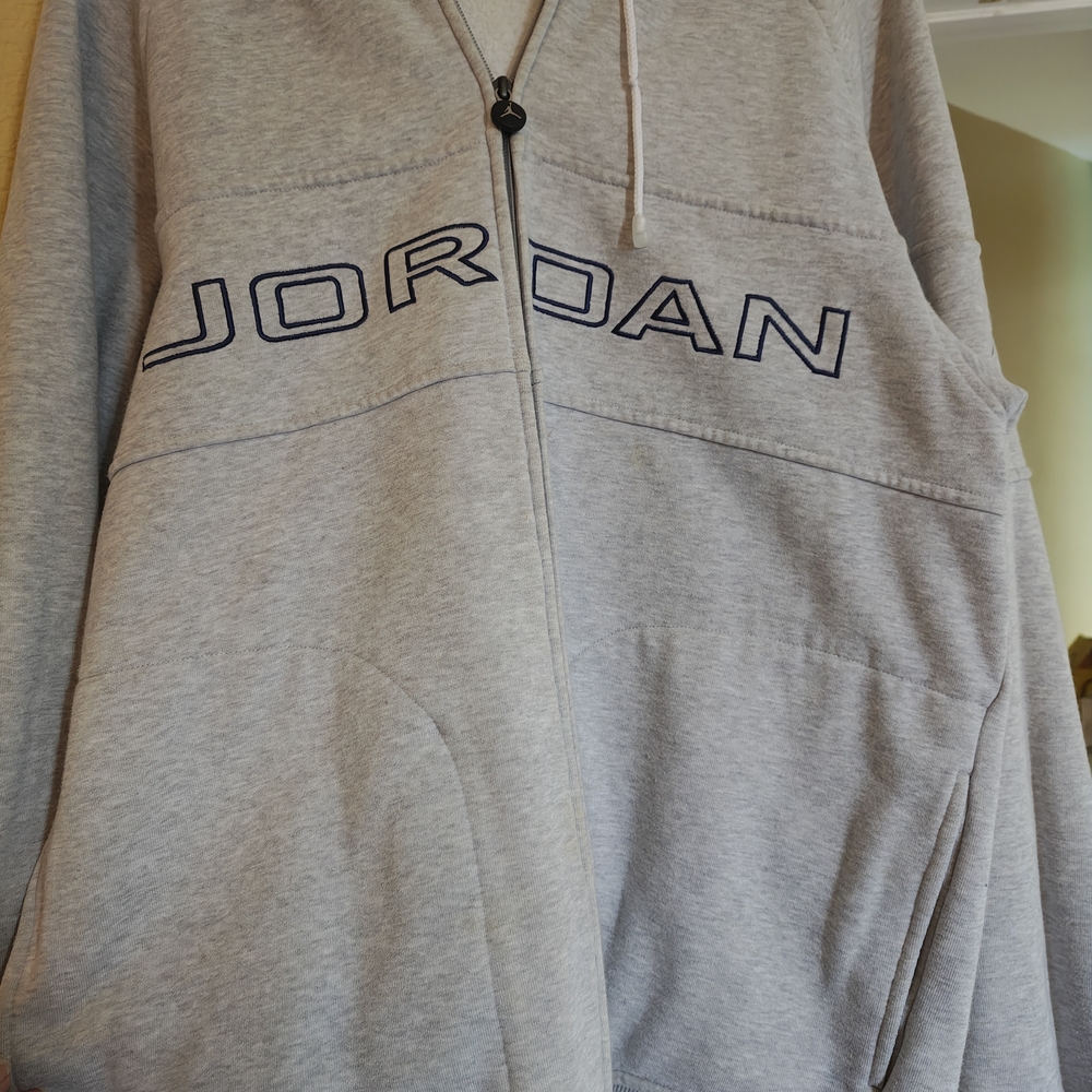 Jordan Gray Zip-Up Hoodie